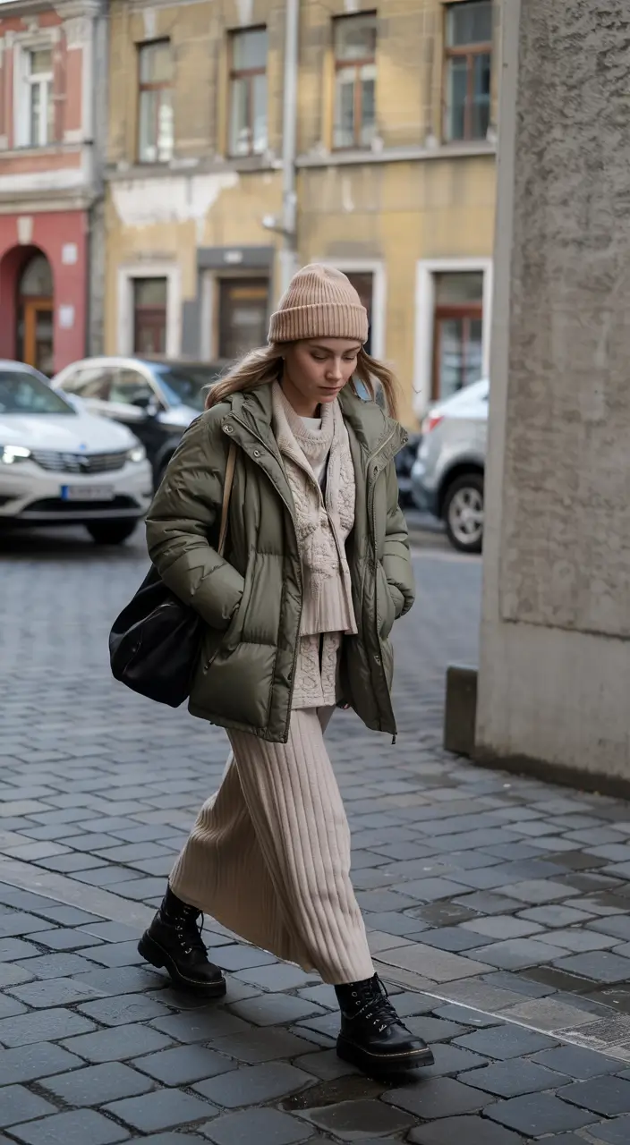 winter fashion inspo outfits Cozy Neutrals With Urban Edge