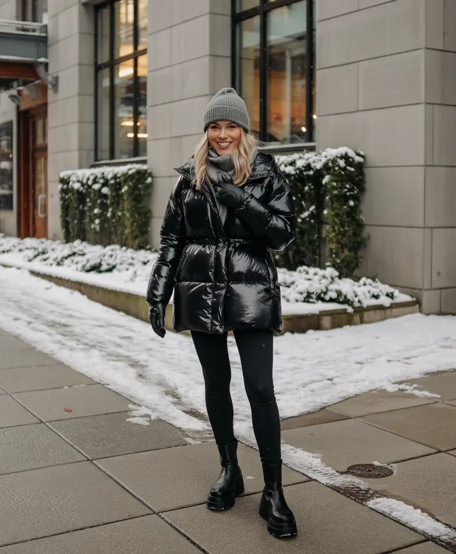 winter fashion inspo outfits Urban Shine in Black