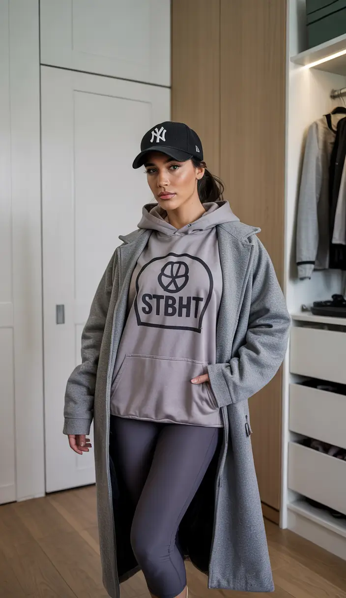 winter fashion inspo casual Sporty Chic in Grey