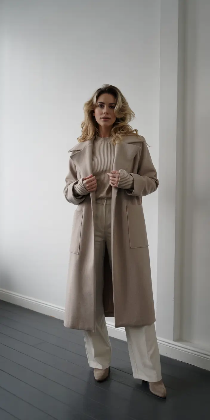 winter fashion inspo classy Elegant Monochrome in Beige