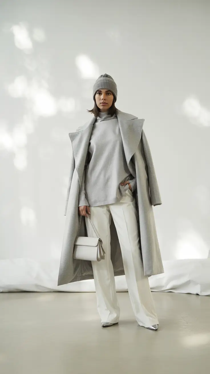 winter fashion inspo classy Monochrome Grey Layers
