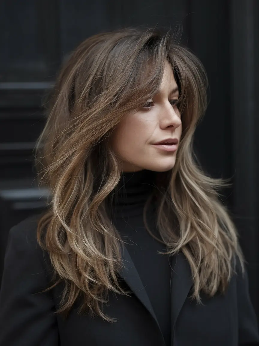 winter hair colors for brunettes with highlights Dimensional Chocolate Brown with Subtle Highlights