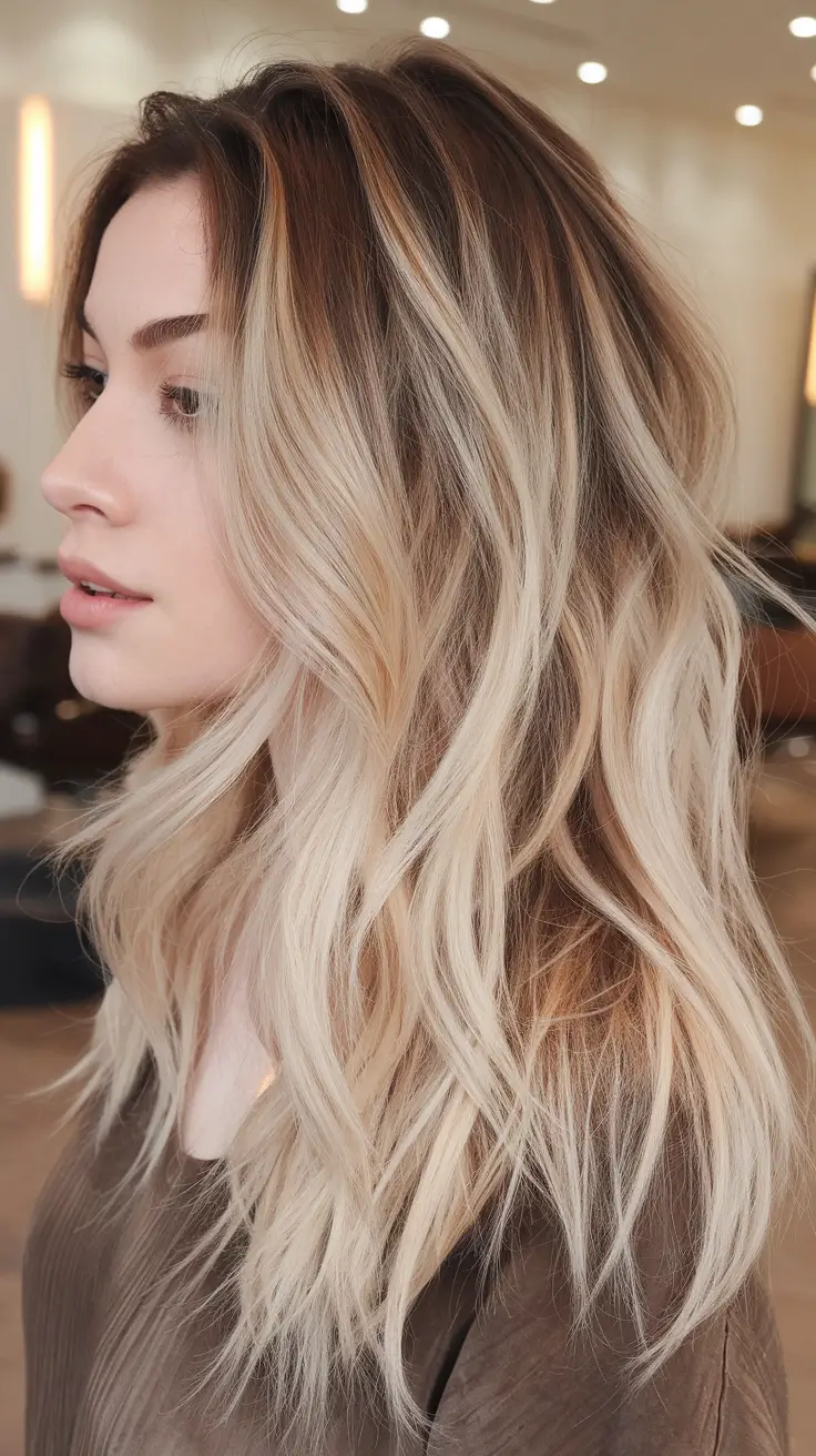 winter hair colors with blonde highlights Frosted Beige Blend