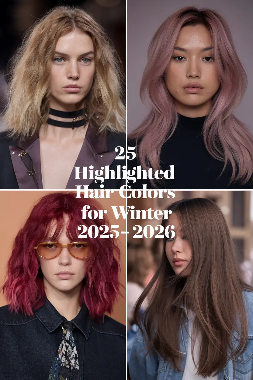 Highlighted Hair Colors for Winter 2025–2026: Cool & Bright Ideas for Brunettes and Blondes