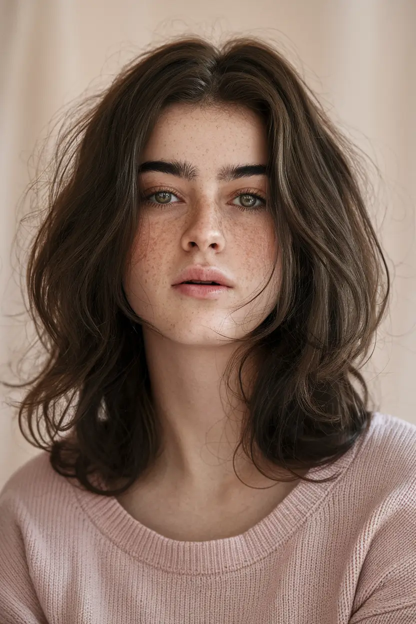 winter medium haircuts 2025-2026 Voluminous Layers with Soft Edges