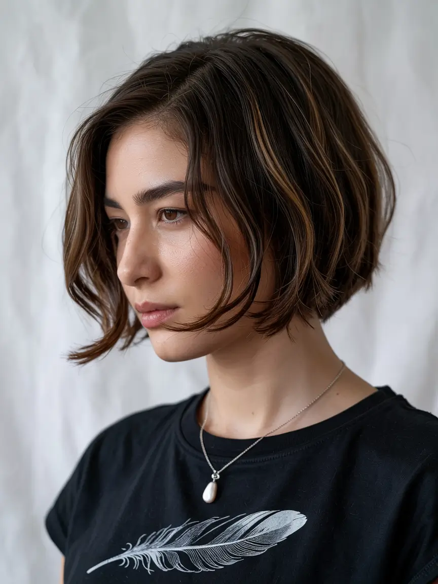 winter medium haircuts 2025 - 2026 Textured Bob Revival