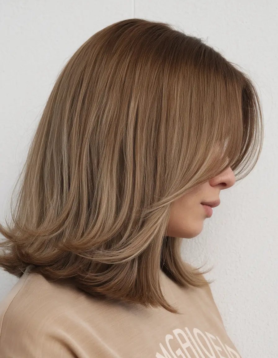 winter medium haircuts 2025-2026 Airy Layers with a Rounded Finish
