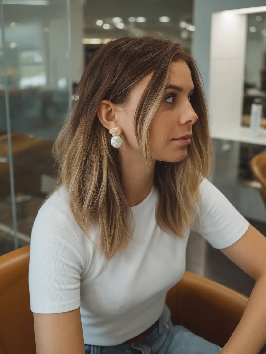 winter medium haircuts 2025 - 2026 Soft Balayage Lob