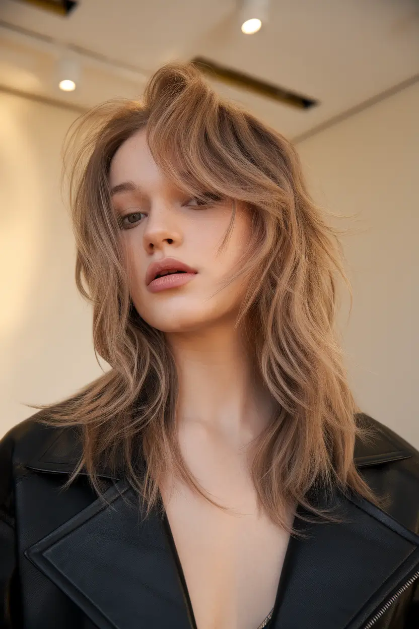 winter medium haircuts 2025 - 2026 Shag-Inspired Waves