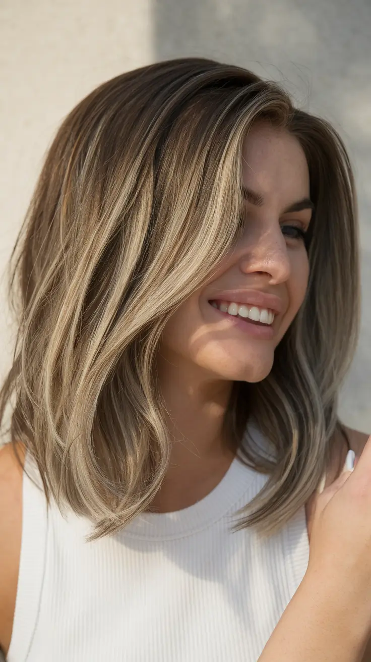 winter medium haircuts 2025-2026 Dimensional Blonde Waves