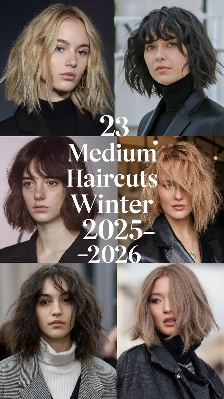 Medium Haircuts Winter 2025–2026: Shoulder Length & Trendy Styles