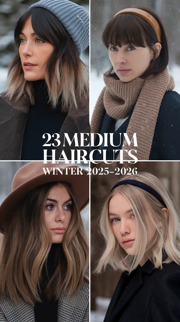 Medium Haircuts Winter 2025–2026: Shoulder Length & Trendy Styles