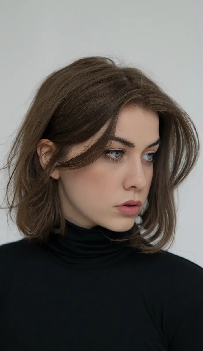 fall short haircuts Classic Brunette Lob with Soft Layers