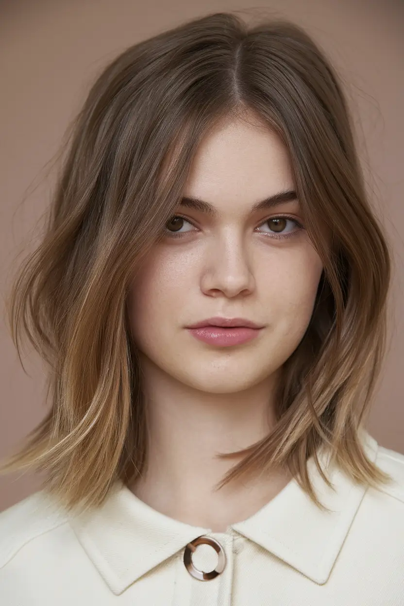 fall-short-haircuts-Soft-Layered-Lob-with-Natural-Part