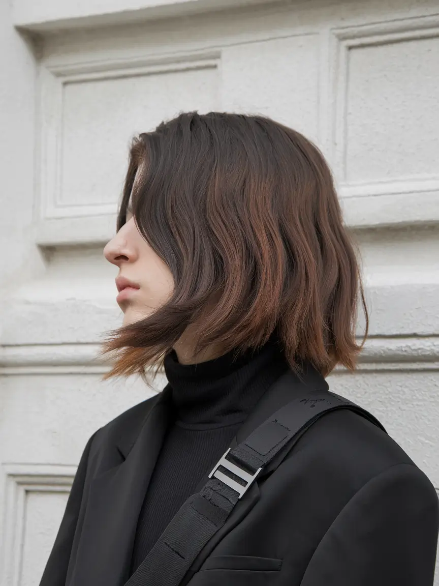 fall short haircuts Textured Brown Bob with Movement