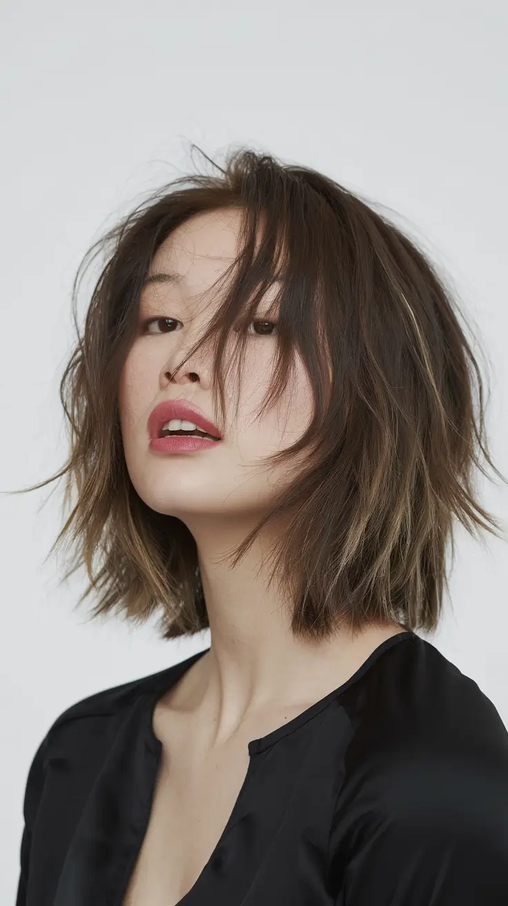 fall-short-haircuts-Messy-Chic-Shag-Bob