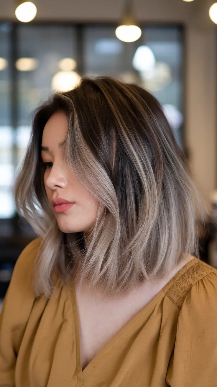 fall short haircuts Dimensional Ash Brown Lob