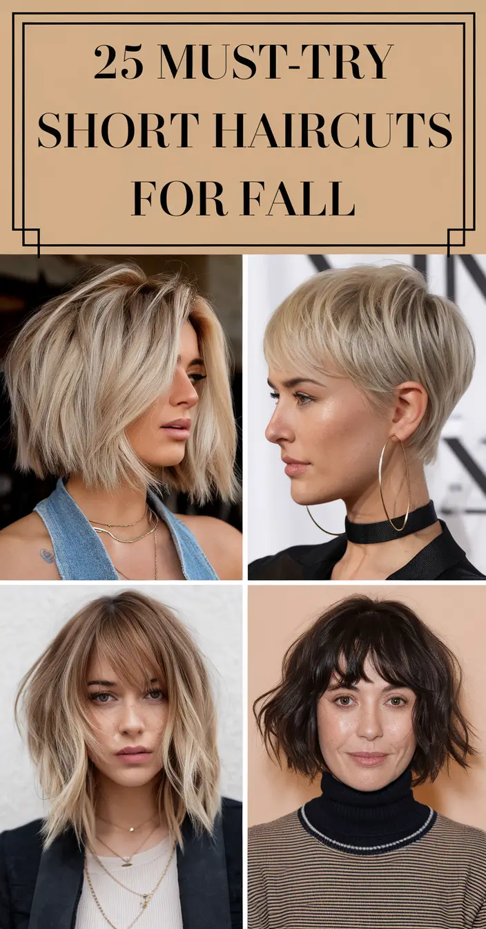 Must-Try Short Haircuts for Fall 2025: Fresh Bob & Pixie Trends for Women