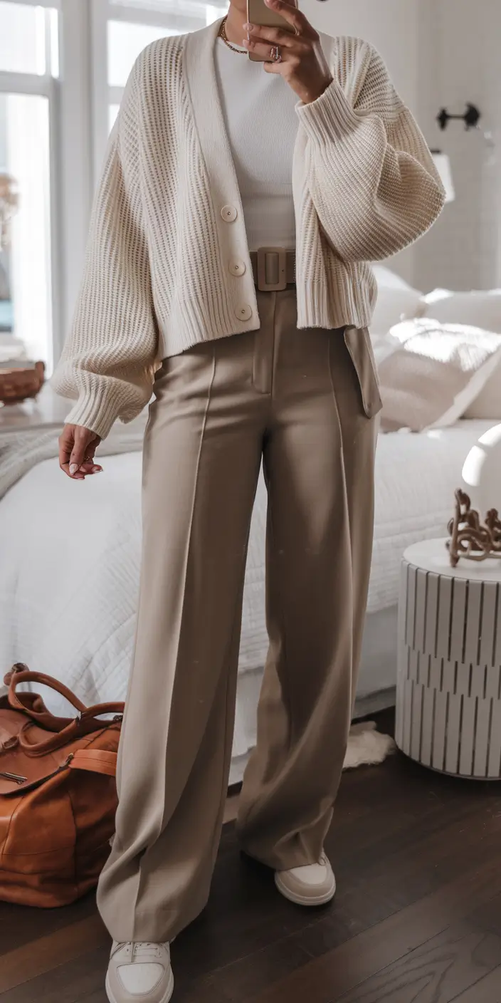 fall work outfits for women business Effortless Neutrals with a Relaxed Twist