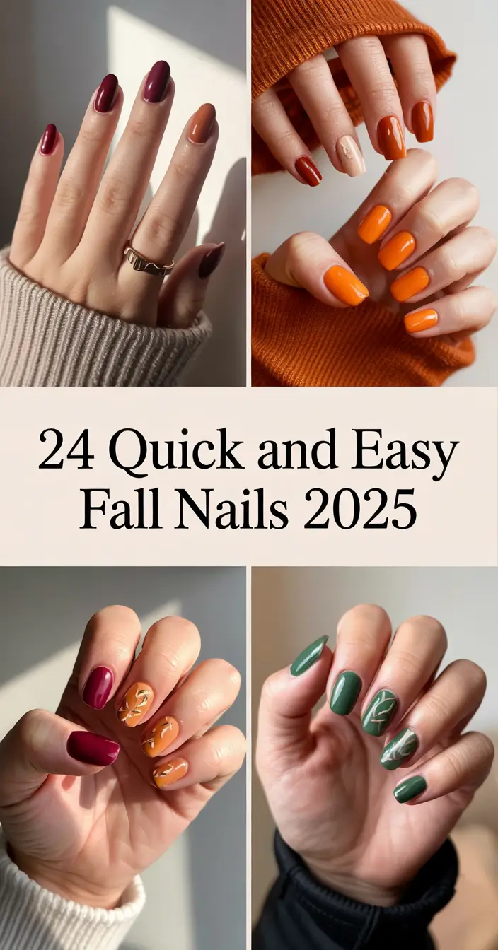 Quick and Easy Fall Nails 2025: Simple Inspo & Cute Designs for Autumn