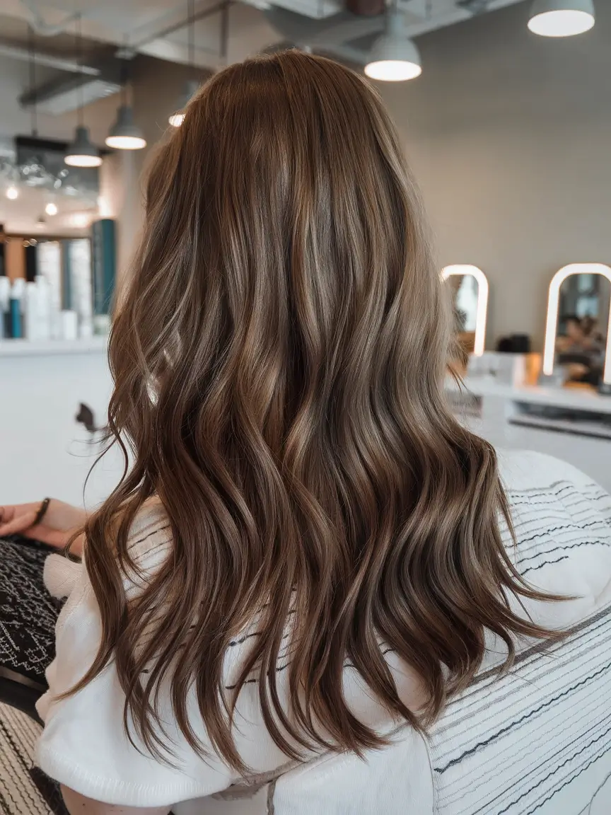 Rich Dark Brown Hair Colors for Fall 2025 Subtle Brunette Balayage with Soft Waves