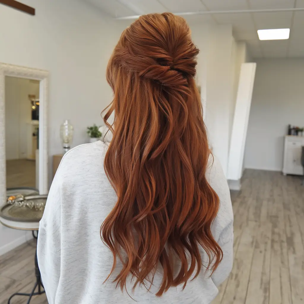 fall dark brown hair colors romantic auburn waves