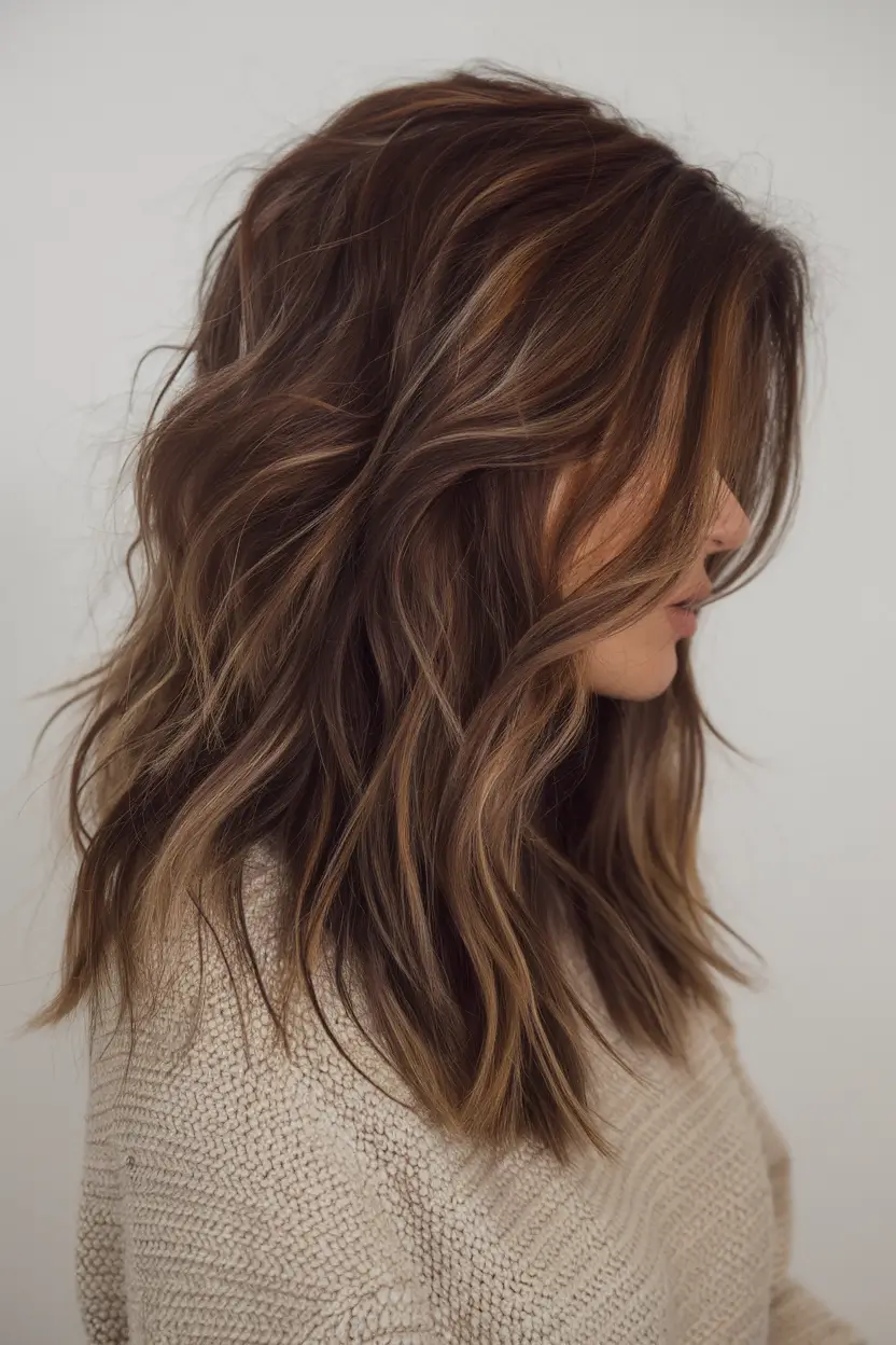 fall dark brown hair colors honey touched brunette