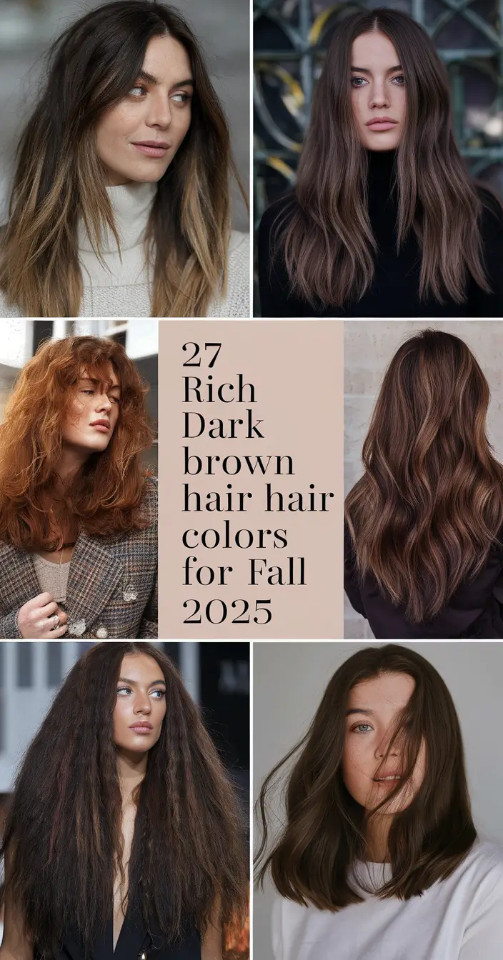 Rich Dark Brown Hair Colors for Fall 2025