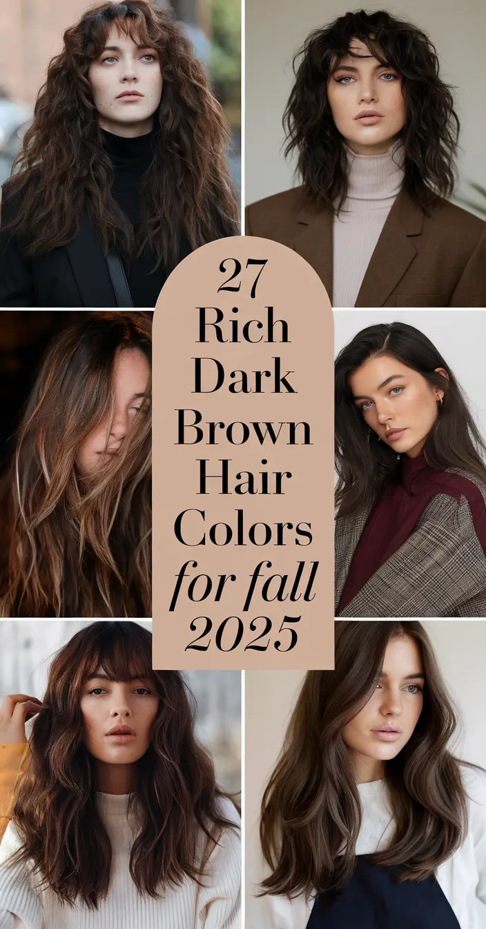 Rich Dark Brown Hair Colors for Fall 2025