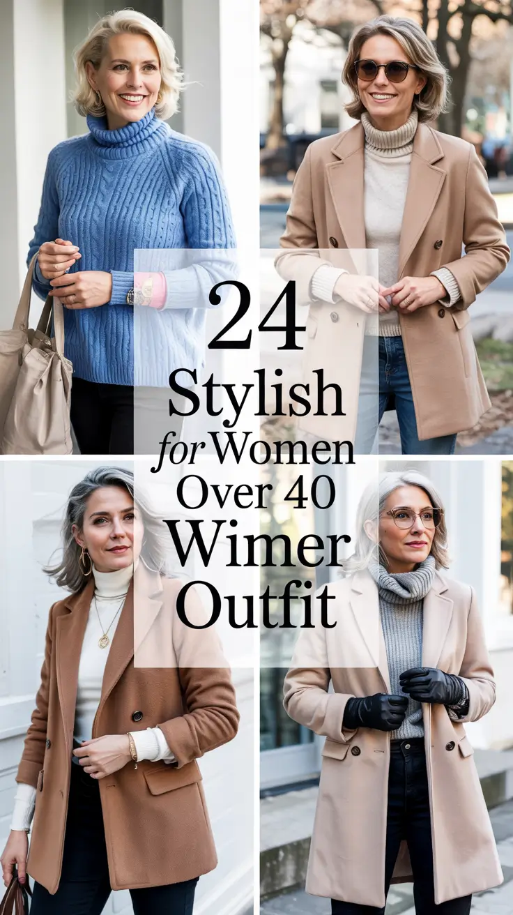 Stylish for Women Over 40 Winter Outfit 2025–2026: Classy, Cozy & Trendy Ideas