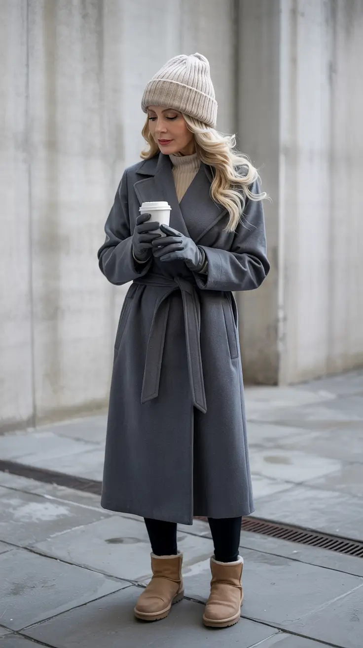 winter outfits over 50 older women Cozy Layers with Urban Comfort