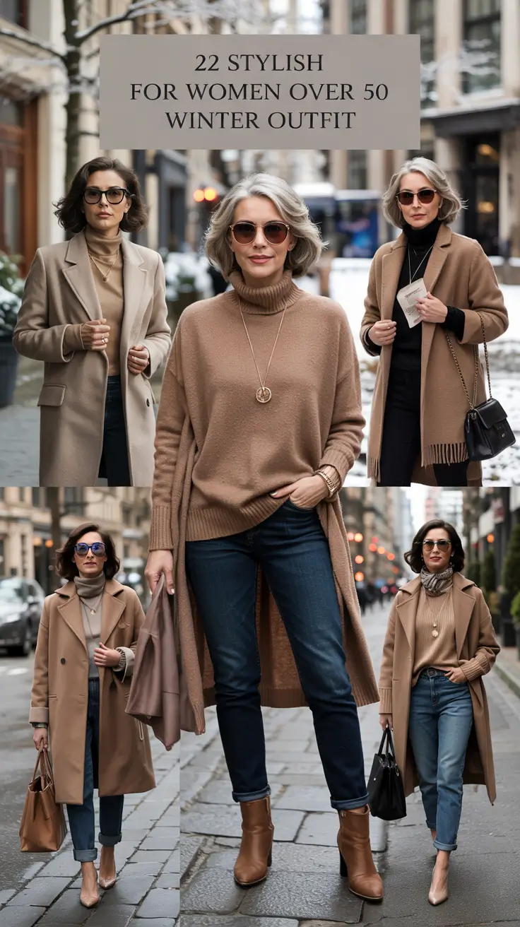 Stylish for Women Over 50 Winter Outfit 2025–2026: Chic & Classy Ideas