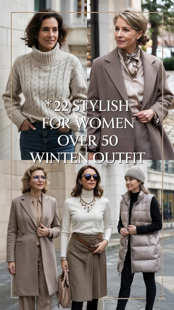 Stylish for Women Over 50 Winter Outfit 2025–2026: Chic & Classy Ideas