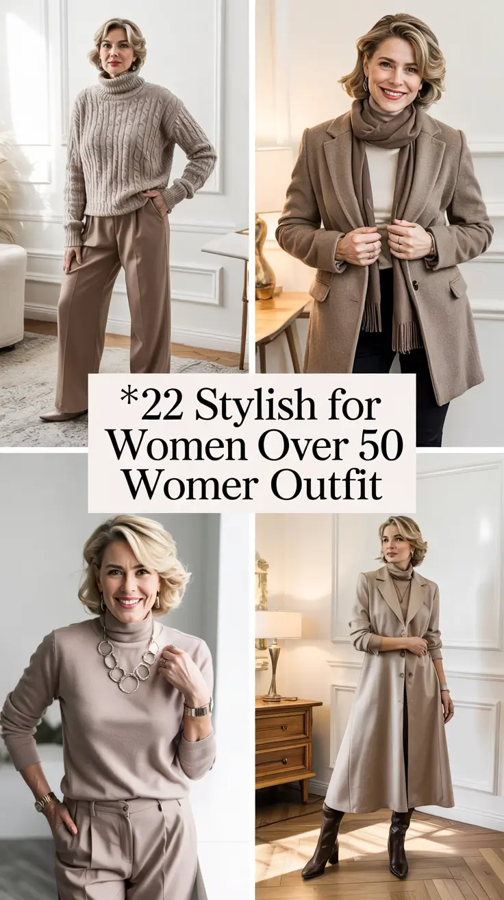 Stylish for Women Over 50 Winter Outfit 2025–2026: Chic & Classy Ideas
