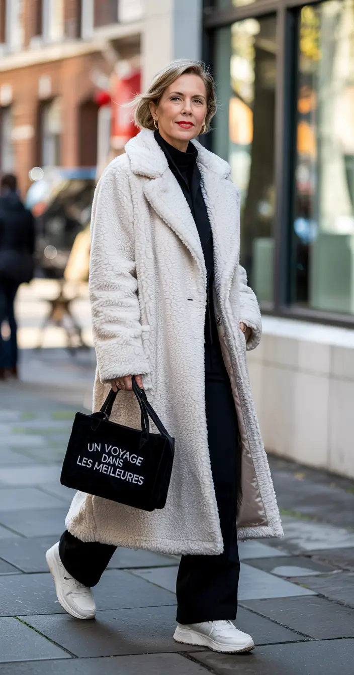 winter casual outfits for over 60 Cozy Textures in Winter White