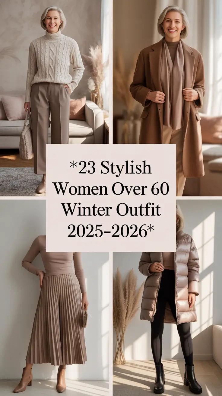 Stylish for Women Over 60 Winter Outfit 2025–2026: Casual & Elegant Ideas