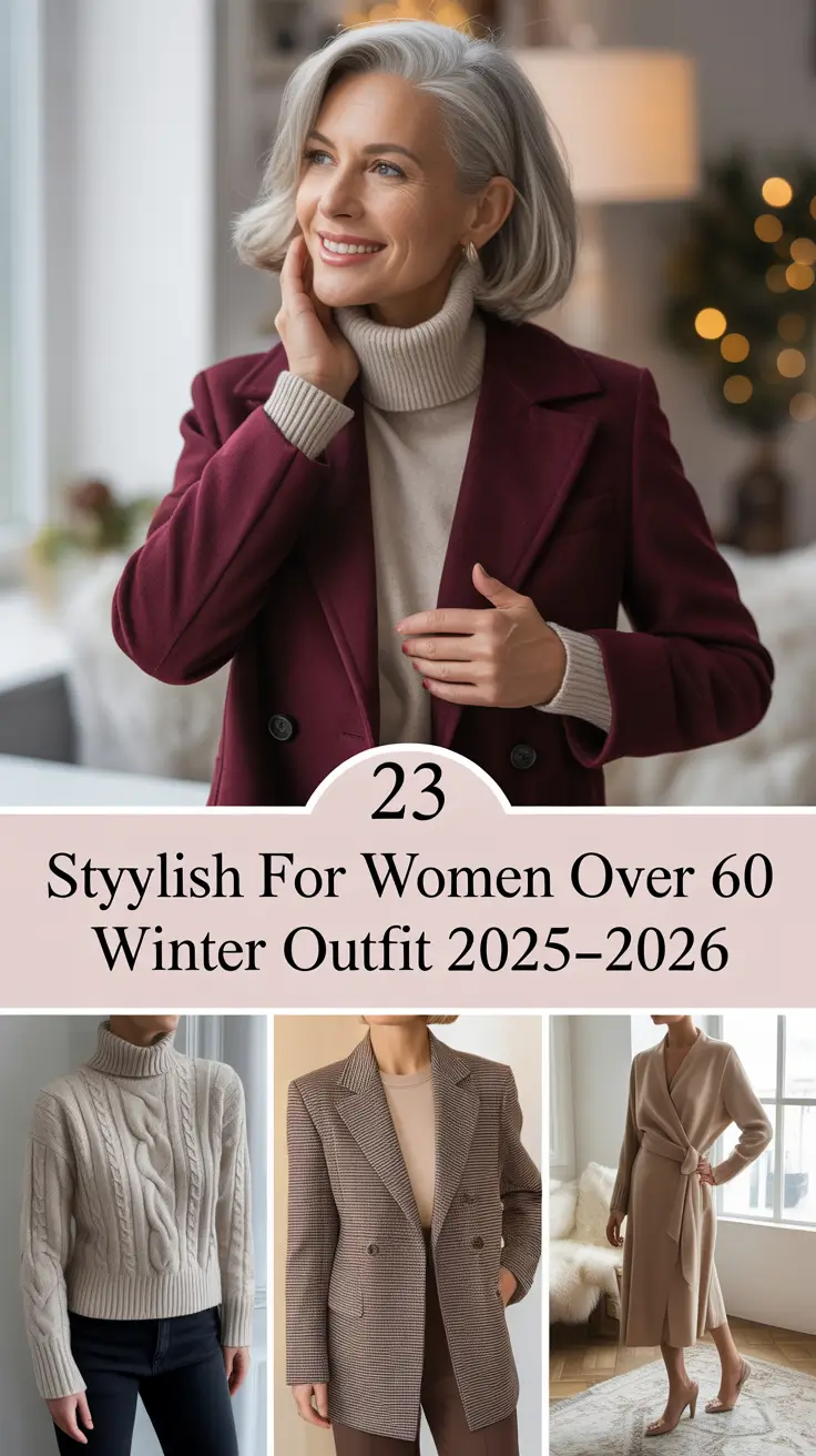 Stylish for Women Over 60 Winter Outfit 2025–2026: Casual & Elegant Ideas