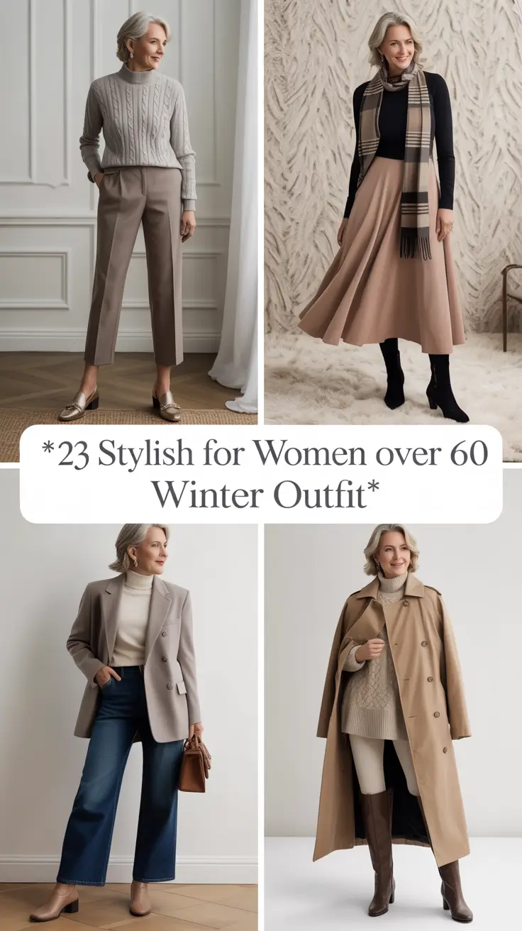 Stylish for Women Over 60 Winter Outfit 2025–2026: Casual & Elegant Ideas