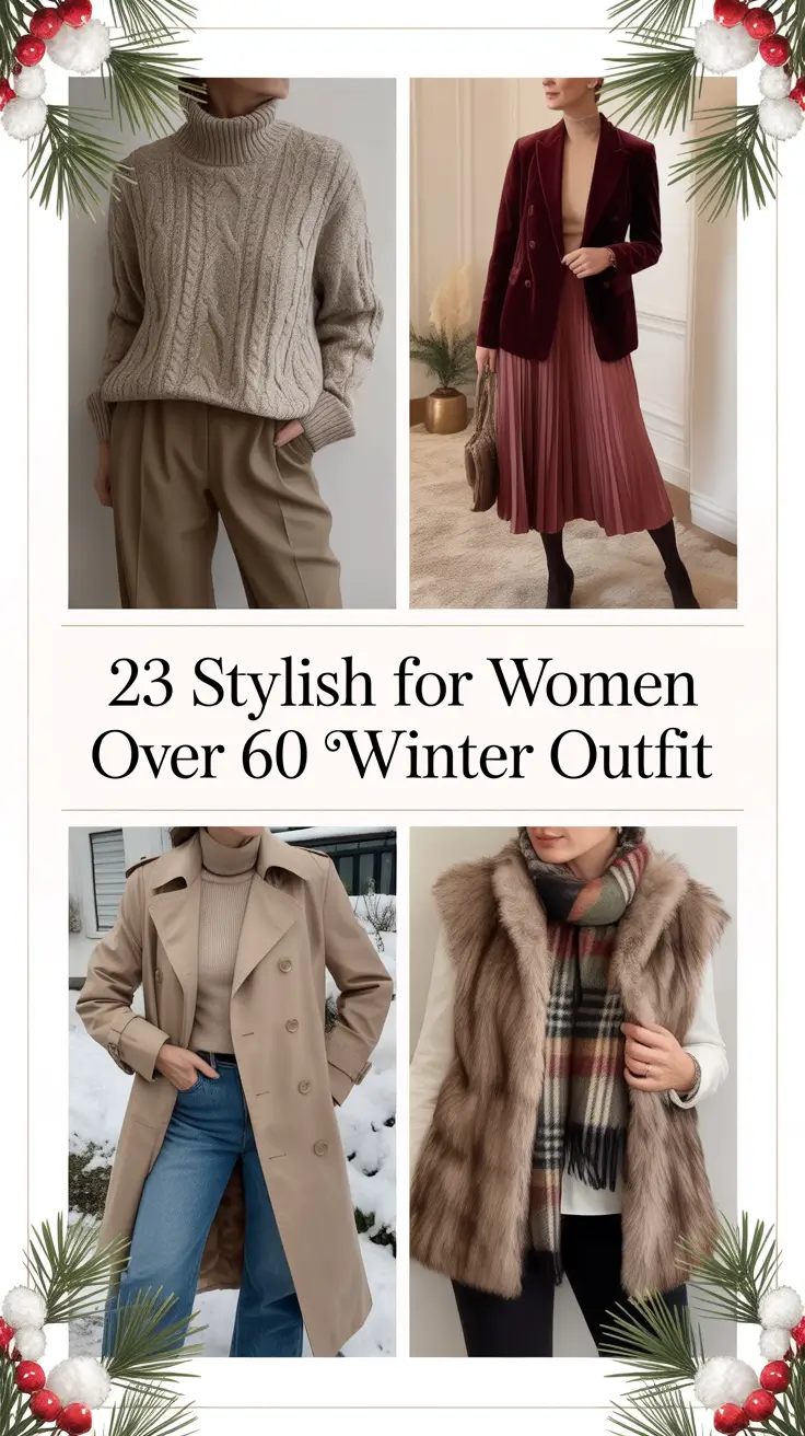 Stylish for Women Over 60 Winter Outfit 2025–2026: Casual & Elegant Ideas