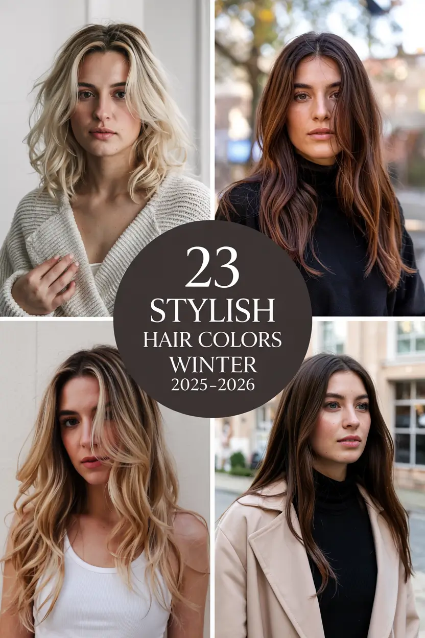 ✨ Stylish Soft Hair Colors Winter 2025–2026: Best Blonde & Brunette Tones for Every Season ✨