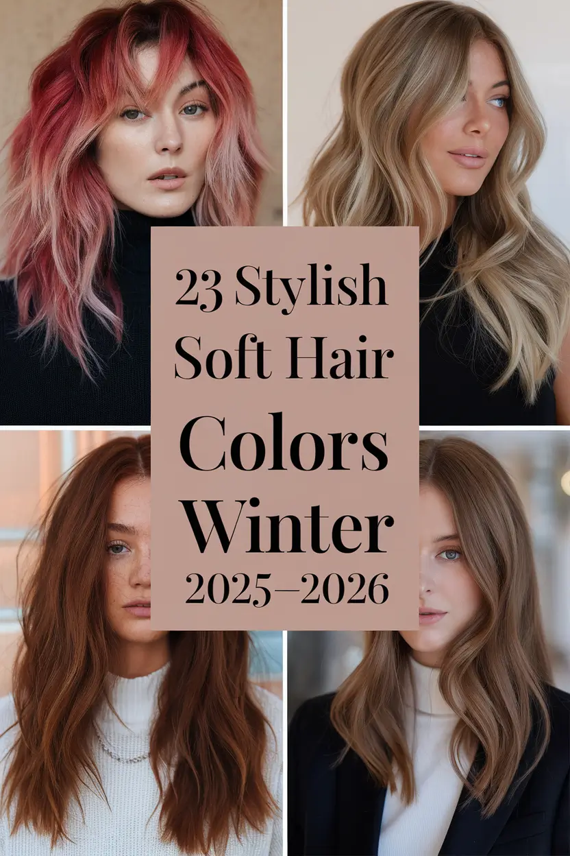 ✨ Stylish Soft Hair Colors Winter 2025–2026: Best Blonde & Brunette Tones for Every Season ✨