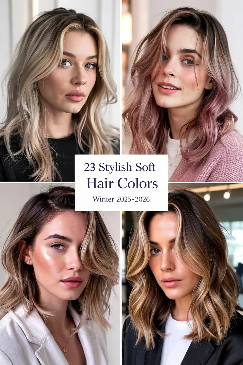 ✨ Stylish Soft Hair Colors Winter 2025–2026: Best Blonde & Brunette Tones for Every Season ✨