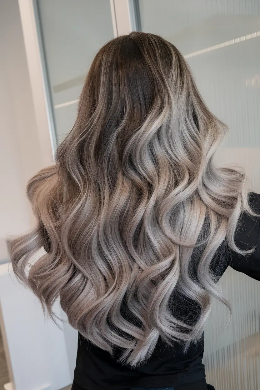 trending hair colors for winter 2025 Smoky Pearl Dimension