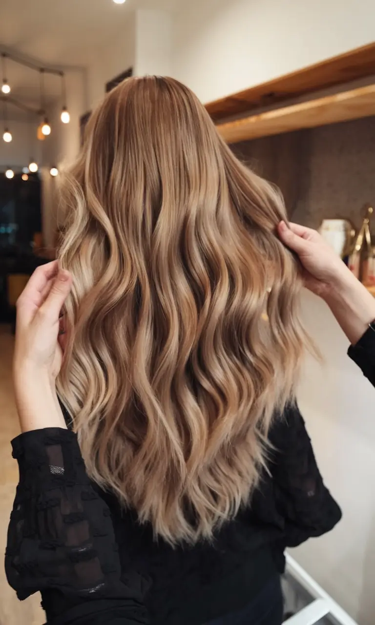 trending hair colors for winter 2025 Honeyed Toffee Glow