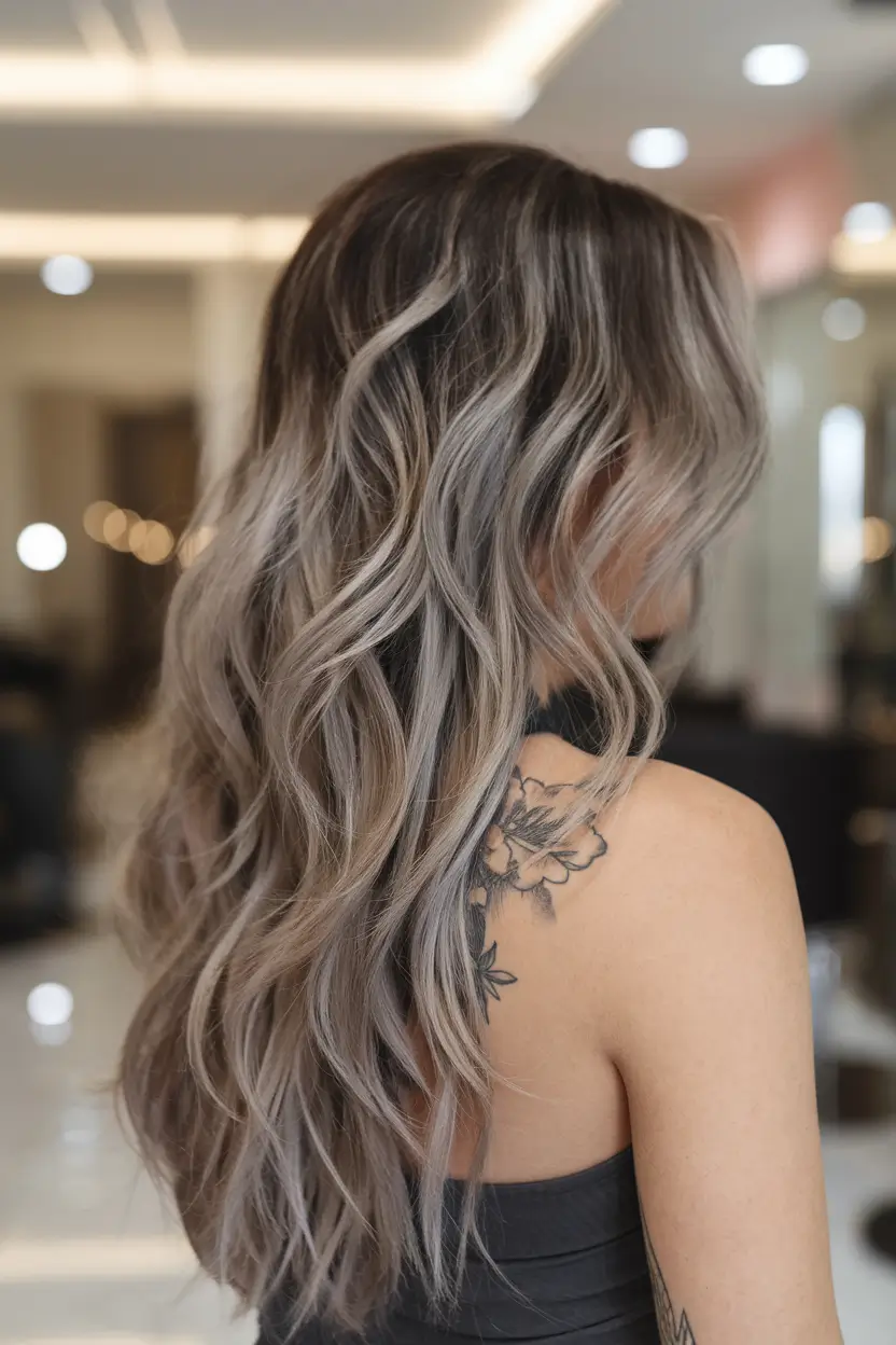 trending hair colors for winter 2025 Charcoal Melt