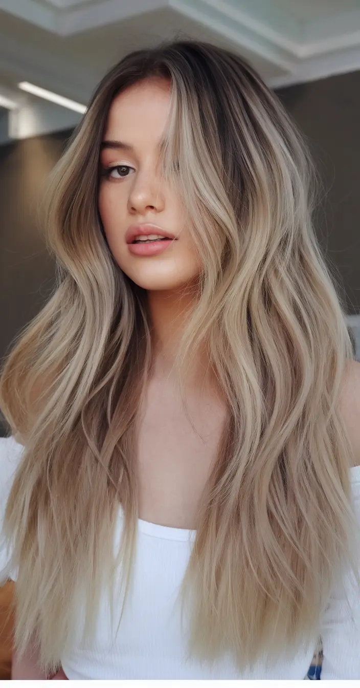 trending hair colors for winter 2025 Soft Beige Blend