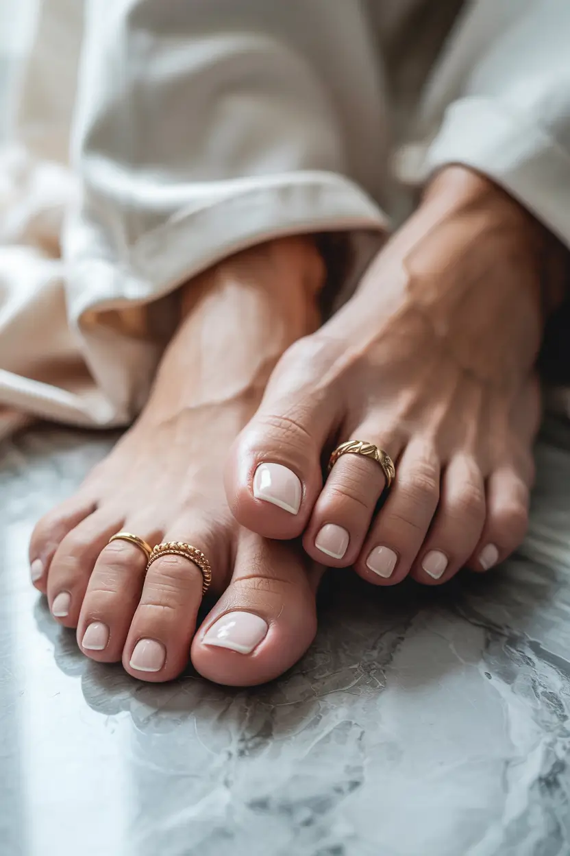 fall toe nails Soft Beige Classic
