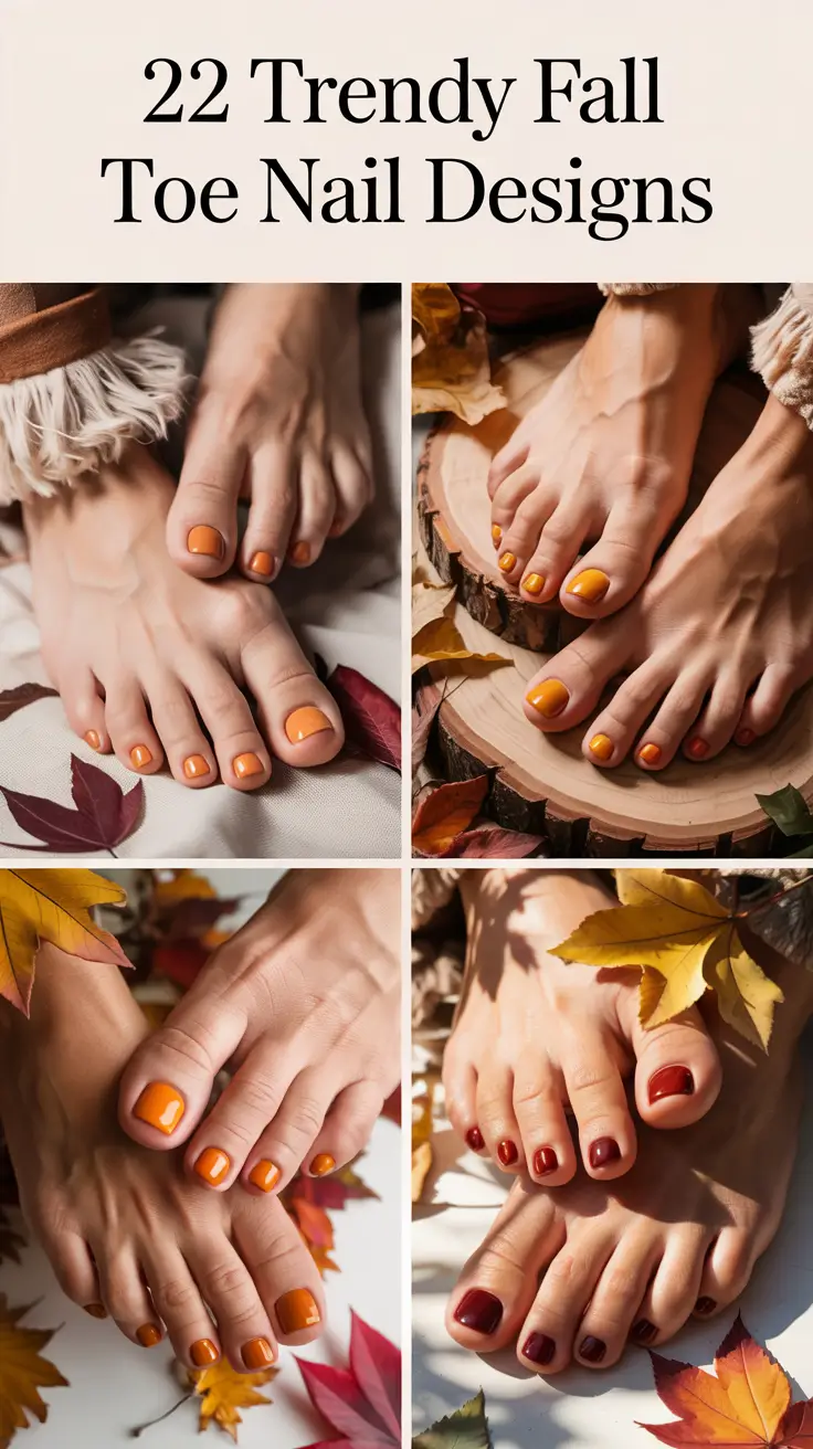 Trendy Fall Toe Nail Designs 2025: Fresh Colors & Pedicure Ideas for Autumn