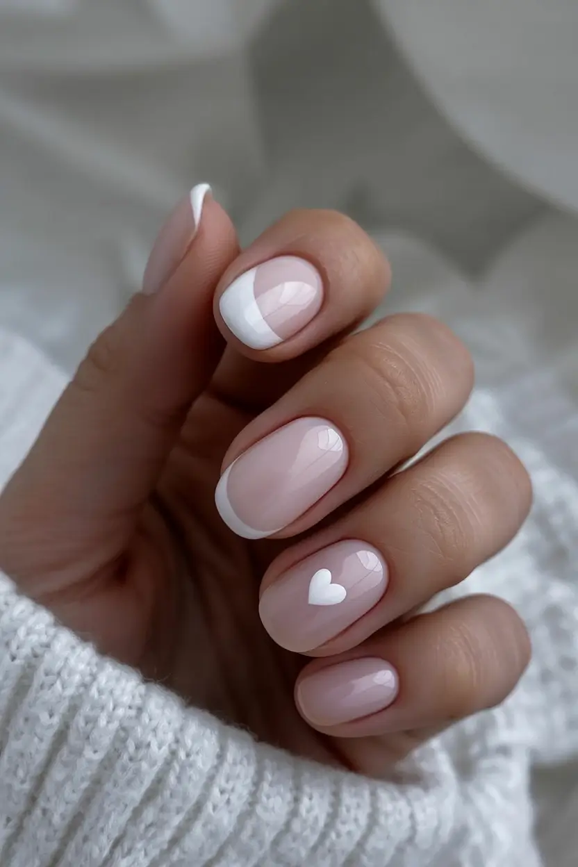 fall winter nails french tips Classic French with a Twist