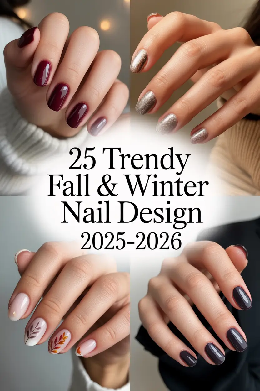 Trendy Fall & Winter Nail Design 2025–2026: Fresh Ideas, Colors & Inspo